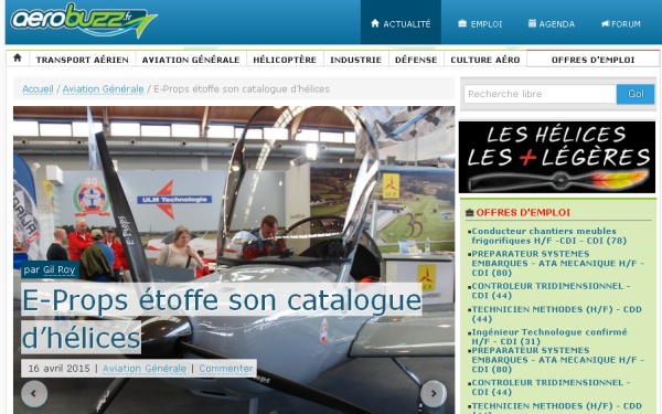 article e-props dans aerobuzz