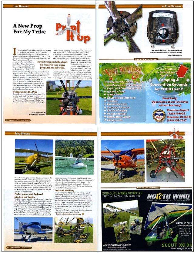 E-Props powered sport flying magazine april 2018 propping up your trike